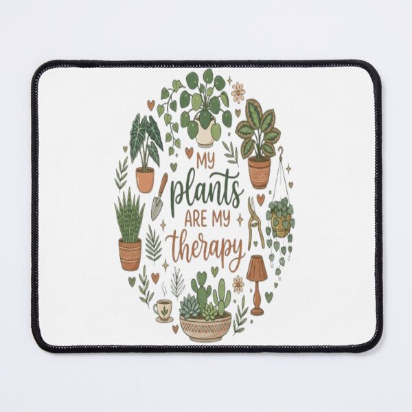 Item preview, My Plants Are My Therapy Funny Plant Lover Botanical Gift designed and sold by ArtsyElegance4U ⭐⭐⭐⭐⭐.