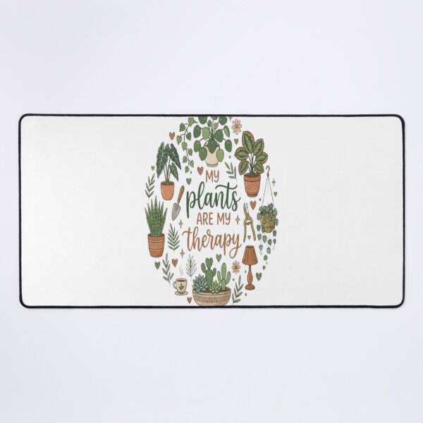 Item preview, My Plants Are My Therapy Funny Plant Lover Botanical Gift designed and sold by ArtsyElegance4U ⭐⭐⭐⭐⭐.