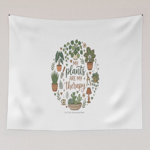 Item preview,  My Plants Are My Therapy Funny Plant Lover Botanical Gift designed and sold by ArtsyElegance4U ⭐⭐⭐⭐⭐.