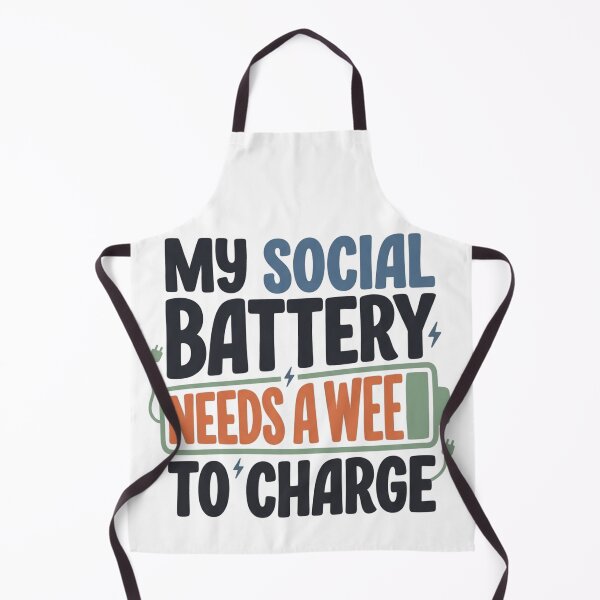 Item preview, My Social Battery Needs A Week To Charge Funny Introvert Retro Art designed and sold by mood-draftsman.