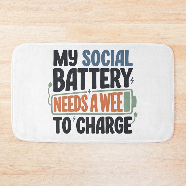 Item preview, My Social Battery Needs A Week To Charge Funny Introvert Retro Art designed and sold by mood-draftsman.