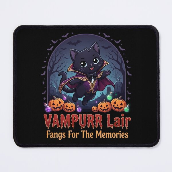 Item preview, Vampurr Lair Fangs For The Memories Cute Vampire Black Cat Halloween designed and sold by PetalsPaws.