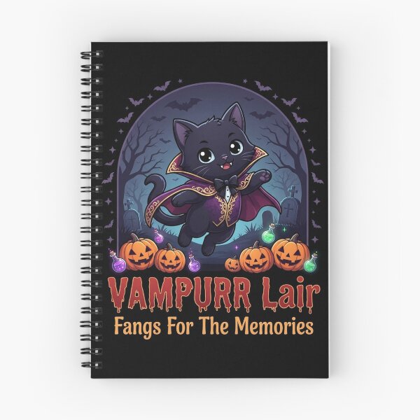 Item preview, Vampurr Lair Fangs For The Memories Cute Vampire Black Cat Halloween designed and sold by PetalsPaws.
