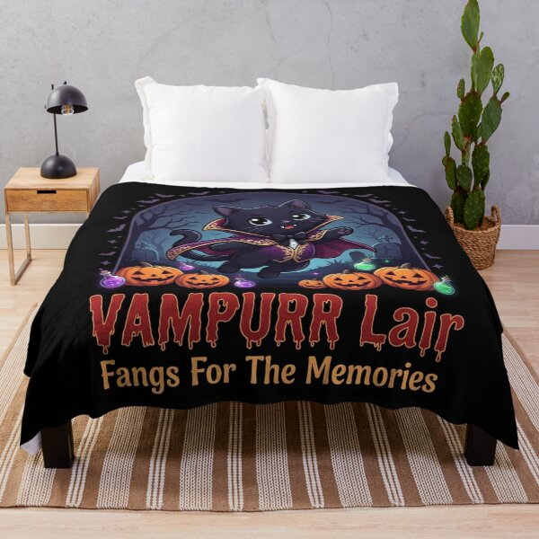 Item preview, Vampurr Lair Fangs For The Memories Cute Vampire Black Cat Halloween designed and sold by PetalsPaws.