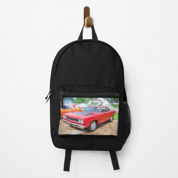 Item preview, 1968 Red Plymouth Satellite Sports Coupe Road Runner Muscle Car Art designed and sold by RichFrancoCars.
