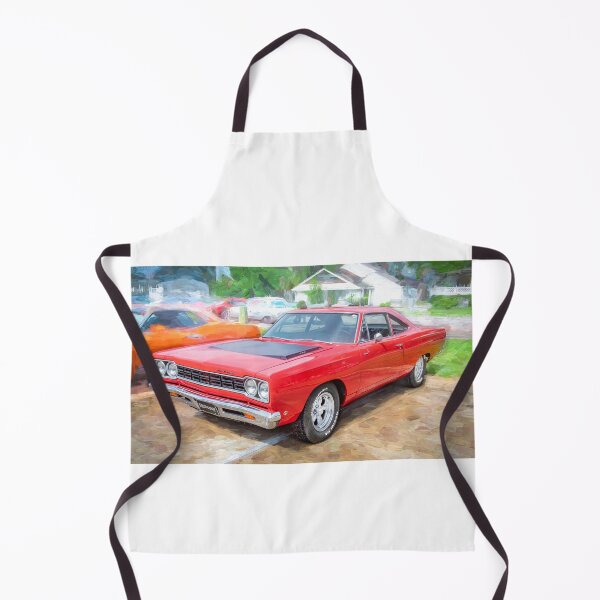Item preview, 1968 Red Plymouth Satellite Sports Coupe Road Runner Muscle Car Art  designed and sold by RichFrancoCars.