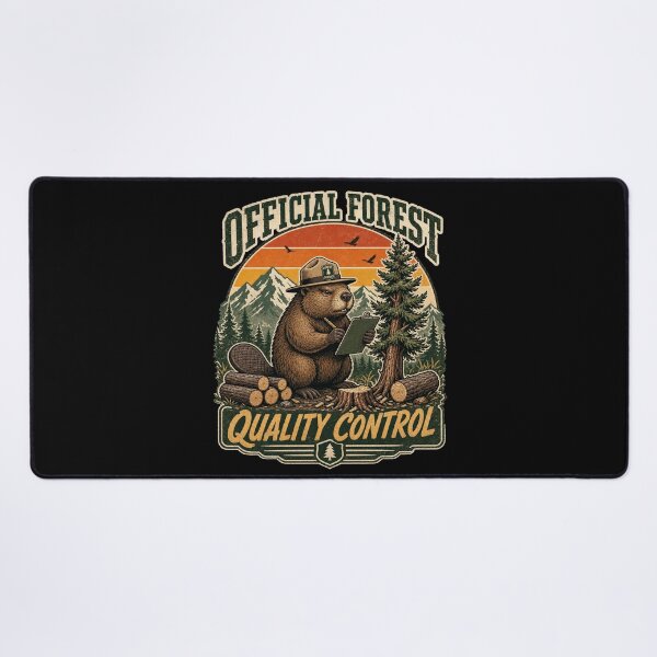 Item preview, Funny Beaver Forest Ranger - Official Forest Quality Control designed and sold by Graphic Vibe Designs.