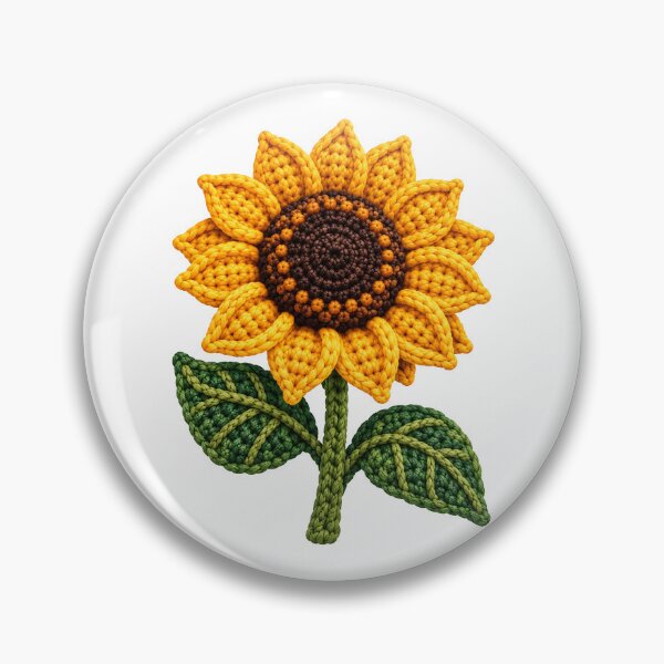 Item preview, Crochet Sunflower – Bright Botanical Fibre Art designed and sold by Digital Culture Studio.
