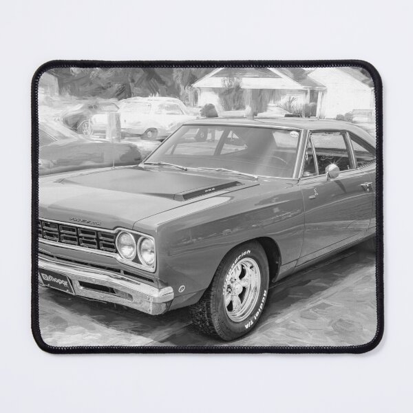 Item preview, 1968 Red Plymouth Satellite Sports Coupe Road Runner Muscle Car Art designed and sold by RichFrancoCars.