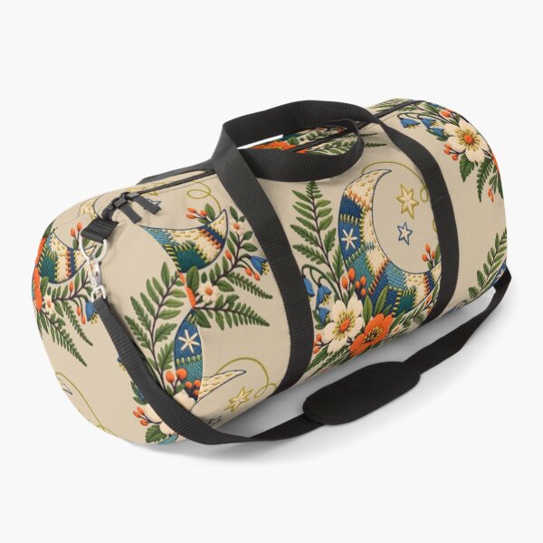 Item preview, Embroidered Crescent Garden – Visible Mending Moon designed and sold by VioVibe.