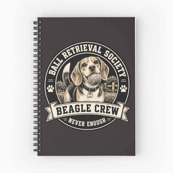 Item preview, Ball Retrieval Society - Beagle Crew - Never Enough/ Funny Beagle Dog Badge Logo  designed and sold by Halejo68.