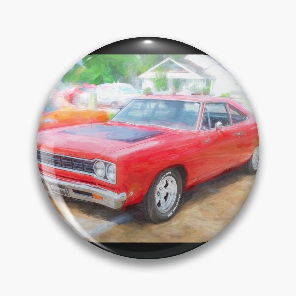 Item preview, 1968 Red Plymouth Satellite Sports Coupe Road Runner Muscle Car Art  designed and sold by RichFrancoCars.