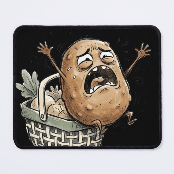 Item preview, Dramatic Screaming Potato Panic Funny Cartoon Art designed and sold by mood-draftsman.