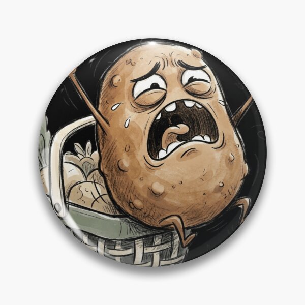 Item preview, Dramatic Screaming Potato Panic Funny Cartoon Art designed and sold by mood-draftsman.