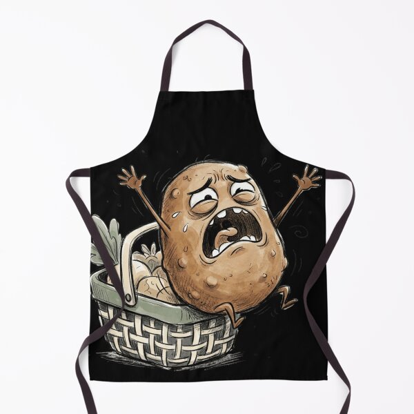 Item preview, Dramatic Screaming Potato Panic Funny Cartoon Art designed and sold by mood-draftsman.
