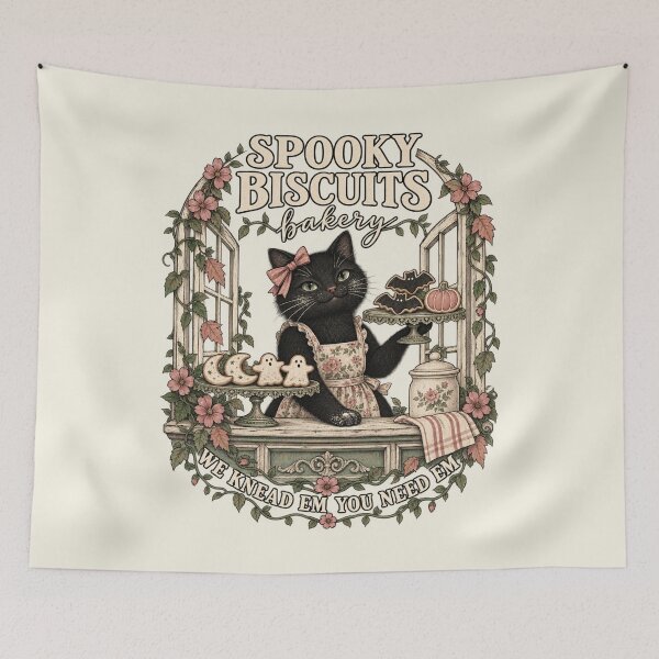 Item preview, Meowloween Bakery Cottagecore Cat designed and sold by AmiGraph.