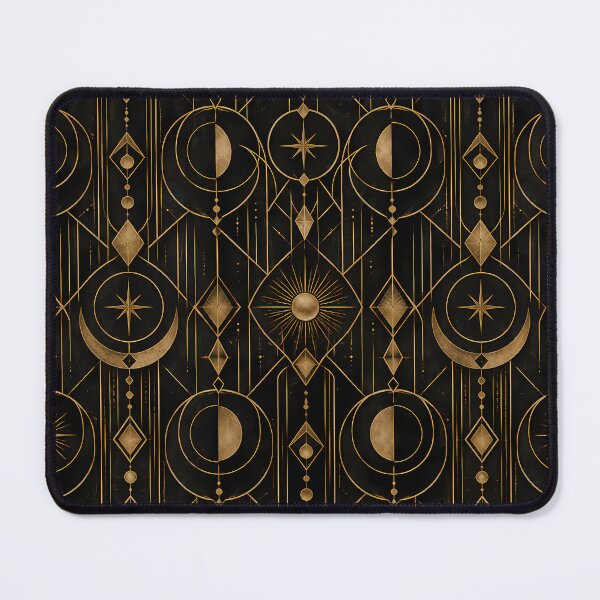 Item preview, Black & Gold Celestial Art Deco Pattern designed and sold by VOLLOS.