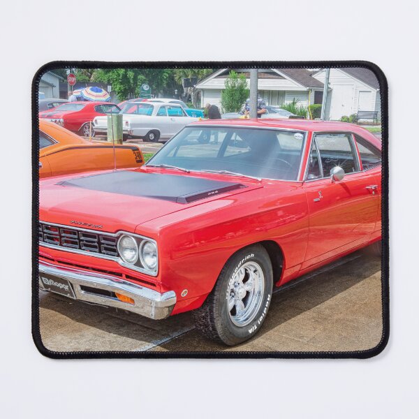 Item preview, 1968 Red Plymouth Satellite Sports Coupe Road Runner Muscle Car Art designed and sold by RichFrancoCars.