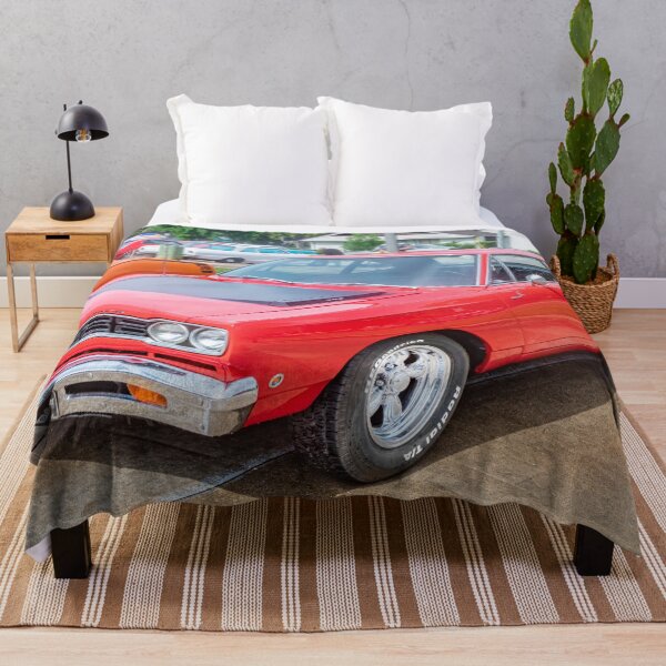 Item preview, 1968 Red Plymouth Satellite Sports Coupe Road Runner Muscle Car Art designed and sold by RichFrancoCars.