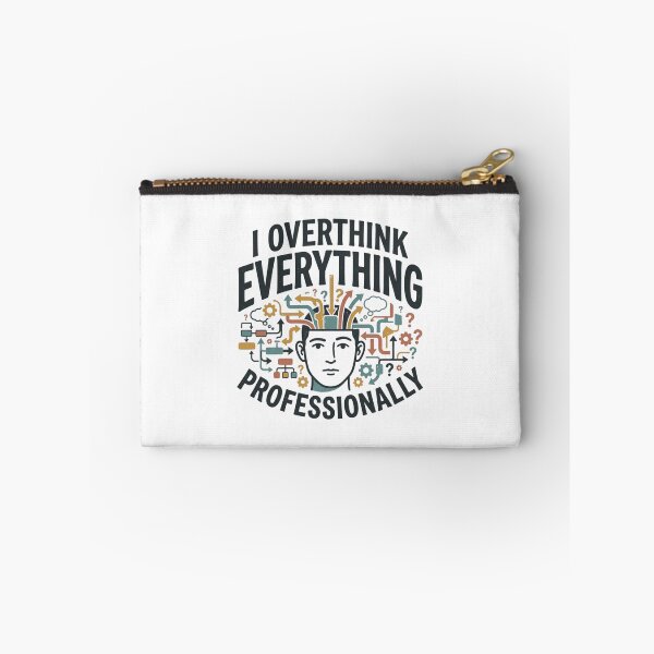 Item preview, I Overthink Everything Professionally Funny Retro Flowchart Art designed and sold by mood-draftsman.