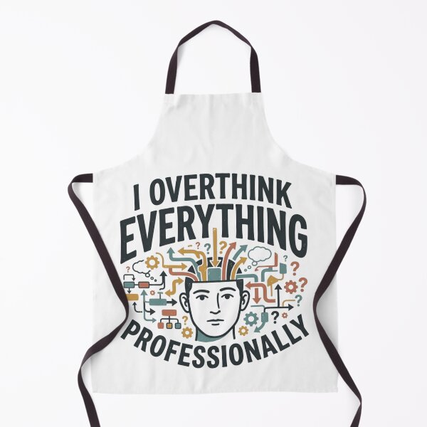 Item preview, I Overthink Everything Professionally Funny Retro Flowchart Art designed and sold by mood-draftsman.