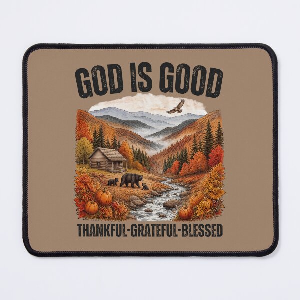 Item preview, God is Good Thankful, Grateful, Blessed Christian Nature and Outdoors Fall Autumn Wild Life   designed and sold by Forevermore.