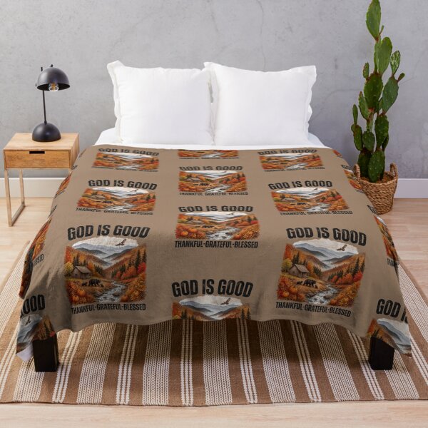 Item preview, God is Good Thankful, Grateful, Blessed Christian Nature and Outdoors Fall Autumn Wild Life designed and sold by Forevermore.