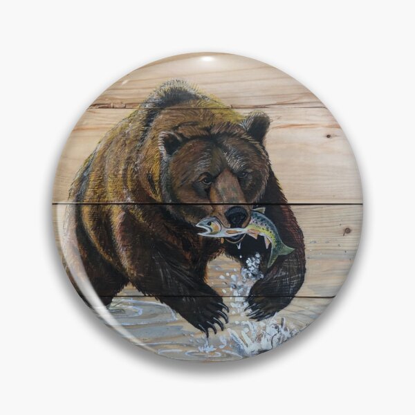 Item preview, Grizzly with Salmon designed and sold by Grizzly2018.