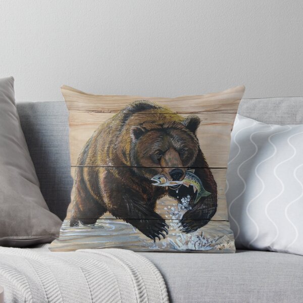 Item preview, Grizzly with Salmon designed and sold by Grizzly2018.