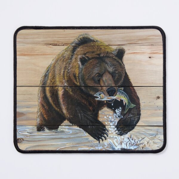 Item preview, Grizzly with Salmon designed and sold by Grizzly2018.
