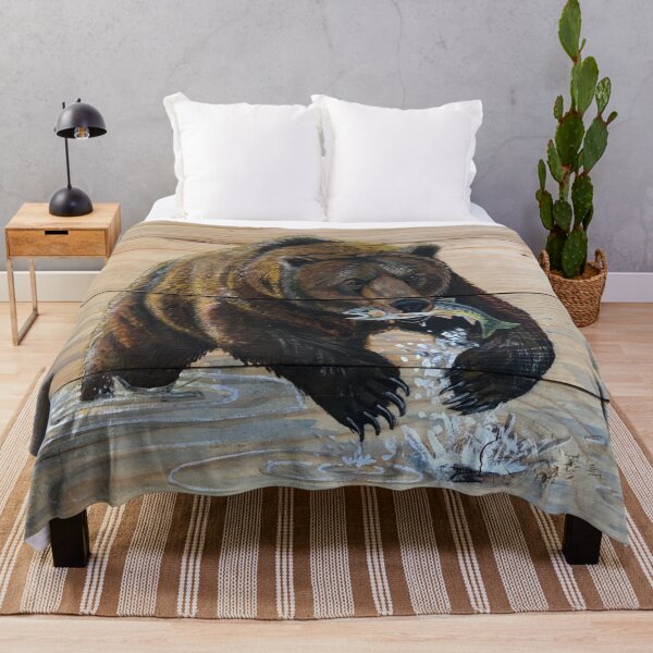 Item preview, Grizzly with Salmon designed and sold by Grizzly2018.