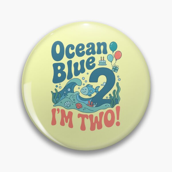 Item preview, Underwater Fish Ocean Blue, I’m Two! 2nd Birthday – Cute Ocean Design designed and sold by Sea Gem.