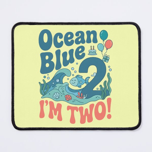Item preview, Underwater Fish Ocean Blue, I’m Two! 2nd Birthday – Cute Ocean Design designed and sold by Sea Gem.