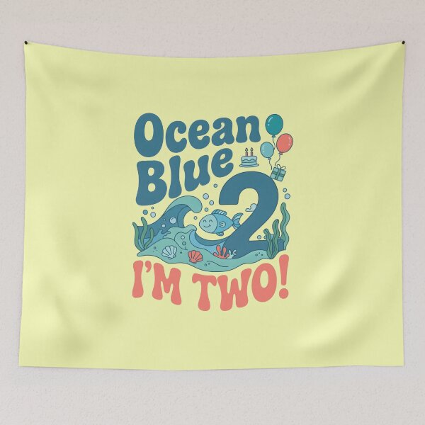 Item preview, Underwater Fish Ocean Blue, I’m Two! 2nd Birthday – Cute Ocean Design designed and sold by Sea Gem.