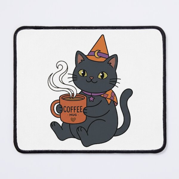 Item preview, Cute Skeleton Cat Drinking Coffee Fall Sticker designed and sold by So Golden Shop.