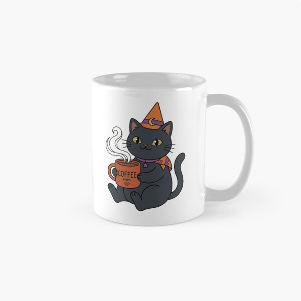 Item preview, Cute Skeleton Cat Drinking Coffee Fall Sticker designed and sold by So Golden Shop.