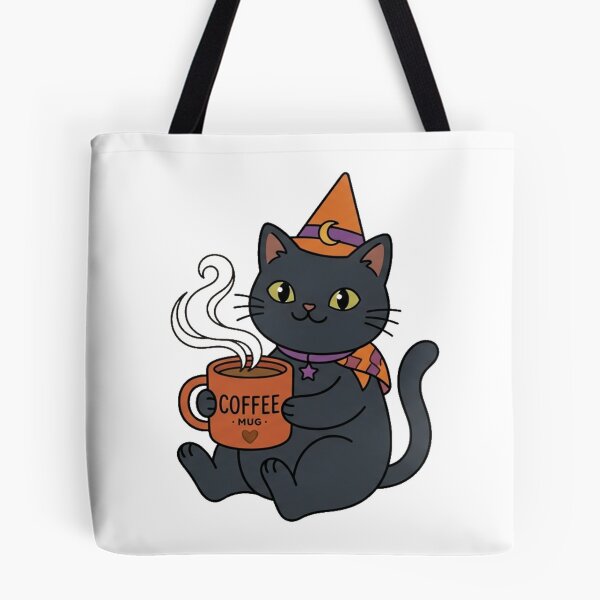 Item preview, Cute Skeleton Cat Drinking Coffee Fall Sticker designed and sold by So Golden Shop.