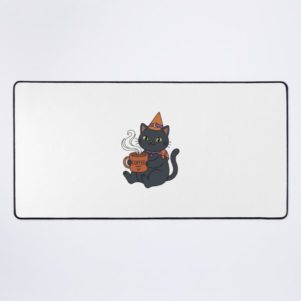 Item preview, Cute Skeleton Cat Drinking Coffee Fall Sticker designed and sold by So Golden Shop.
