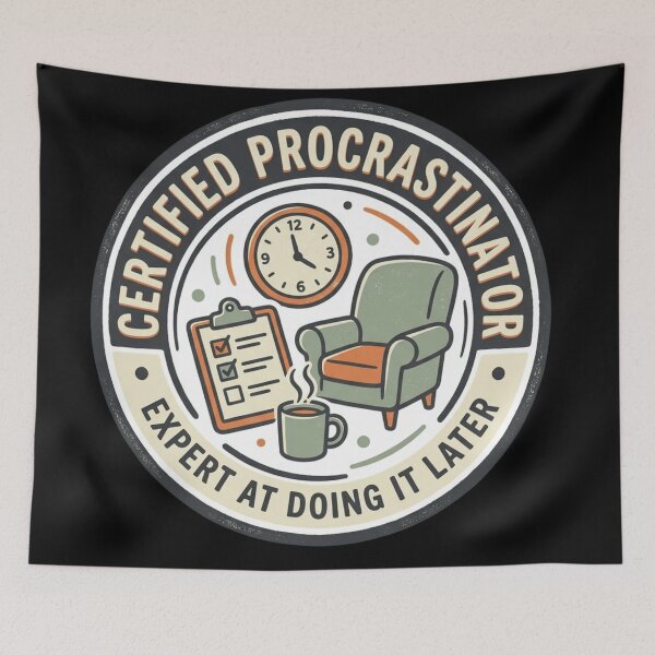 Item preview, Certified Procrastinator Expert At Doing It Later Vintage Seal Art designed and sold by mood-draftsman.
