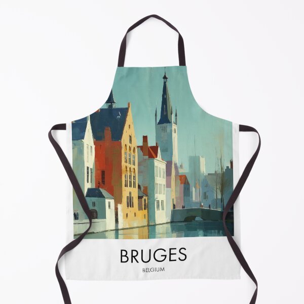 Item preview, Bruges – Medieval Canal Skyline Travel Print, Belgium designed and sold by MarkedArtPrints.