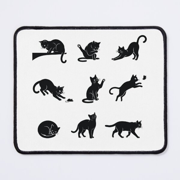 Item preview, Funny Cute Cats Silhouettes designed and sold by MO DESIGNS.