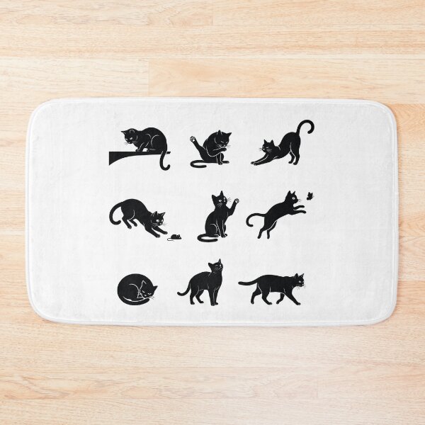 Item preview, Funny Cute Cats Silhouettes designed and sold by MO DESIGNS.