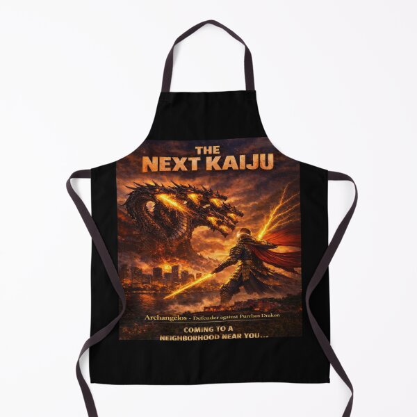 Item preview, The Next Kaiju - Purrhos Drakon vs Archangelos Battle designed and sold by 5PalmsCreative.