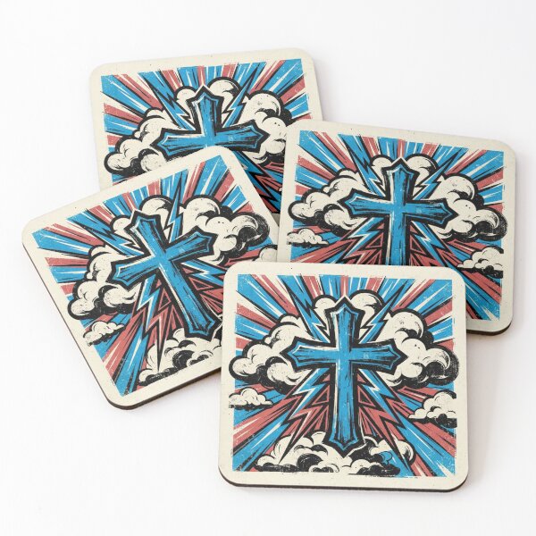 Item preview, Cruz Azul Electric Pop Art with Lightning Bolts and Clouds designed and sold by MantoSagrado.