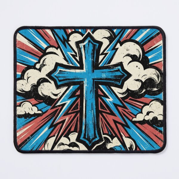 Item preview, Cruz Azul Electric Pop Art with Lightning Bolts and Clouds designed and sold by MantoSagrado.
