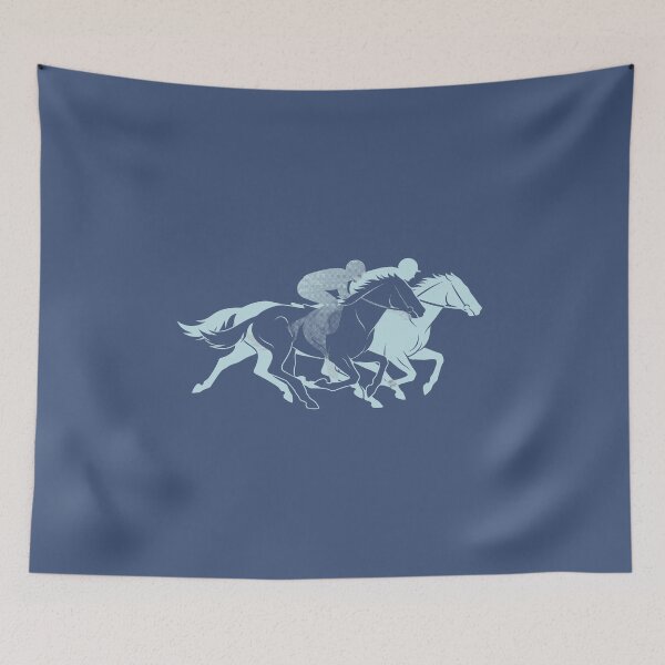 Item preview, Horse Racing Jockeys Light Blue Equestrian Graphic designed and sold by KiwiRider.