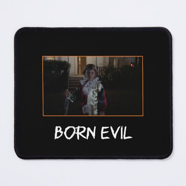 Item preview, Born Evil (White Text with Halloween Franchise Logo) designed and sold by Atomic Mouth Designs.