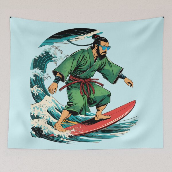 Item preview, Surfing Samurai designed and sold by Structure-Blue.