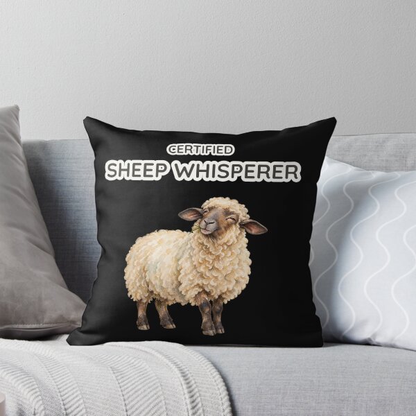 Item preview, Certified Sheep Whisperer Funny Watercolor Farm Art designed and sold by Ela-graphicwiz.