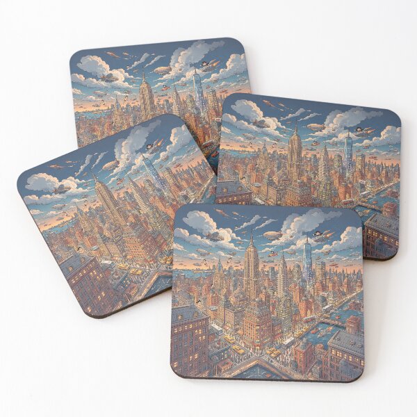 Item preview, NYC Skyline Anime Style designed and sold by Home Decor Art.